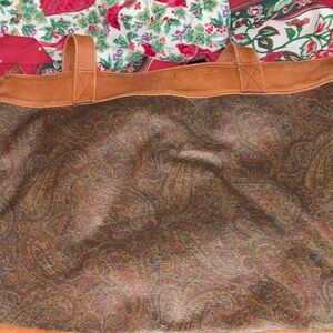 Lower Price!!!Vintage Maurizio Tauiti Brown Paisley Tote Bag made in Italy
